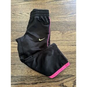 Nike Joggers Girls 2T Black With Pink Stripe And Neon Green Nike Check